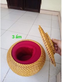 Bình trà mây - giỏ mây đan ủ trà